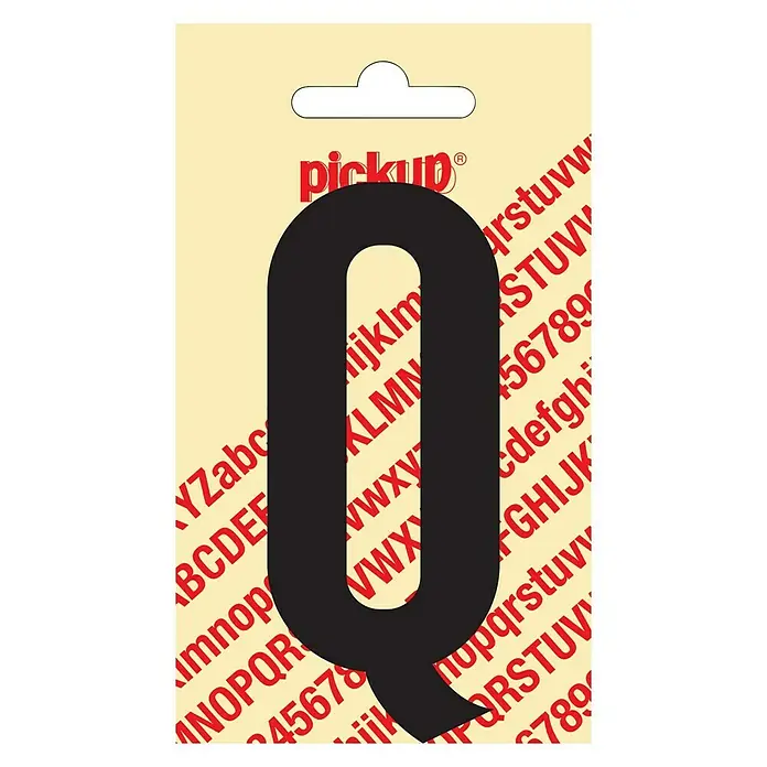 Pickup Naljepnica - Motiv: Q, Crne boje, Visina: 90 mm