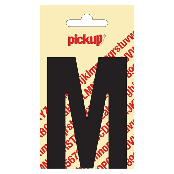 Pickup Naljepnica - Motiv: M, Crne boje, Visina: 90 mm