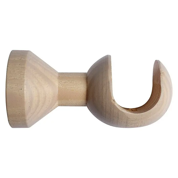 Soporte de pared Ideas wood fresno - Apto para: Barras para las cortinas de Ø 28 mm, Largo: 10,5 cm