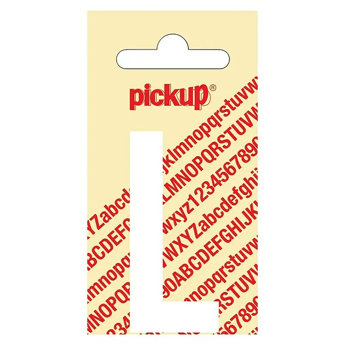 Pickup Naljepnica - Motiv: L, Bijele boje, Visina: 60 mm