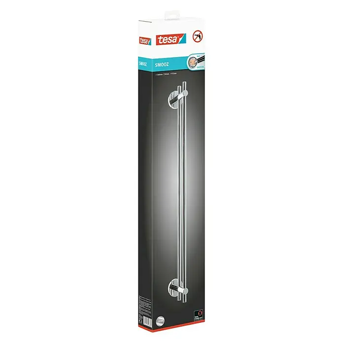 Tesa Smooz Doppel-Badetuchhalter - 2-armig, Chrom, Glänzend