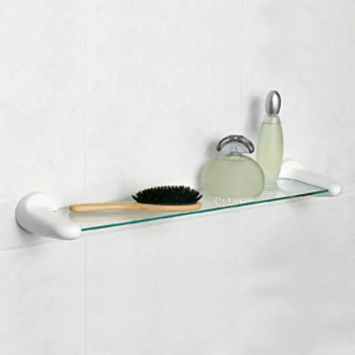 Tatay Olympia Estante para baño - Ancho: 57 cm, Polipropileno, Blanco, Transparente