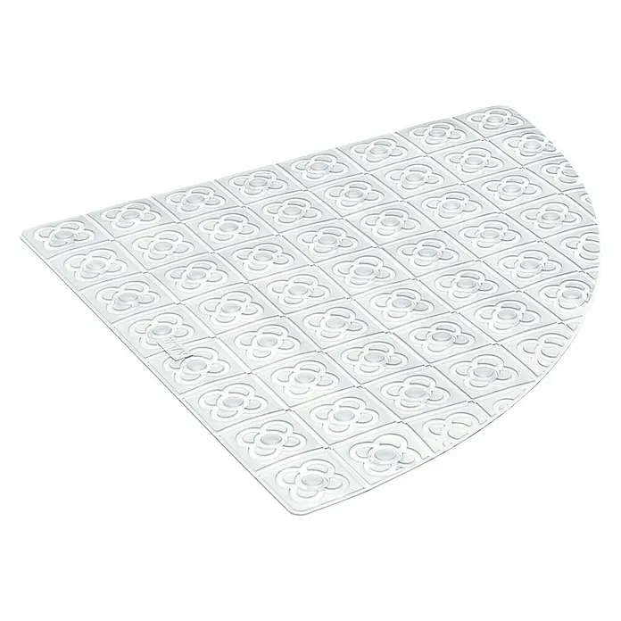 Tatay Alfombra antideslizante para ducha angular BCN - 48 x 48 cm, PVC, Translúcido