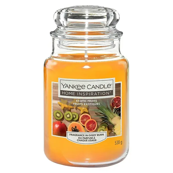 Yankee Candle Home Inspirations Duftkerze - Im Glas, Exotic Fruits, Large - Vorderansicht