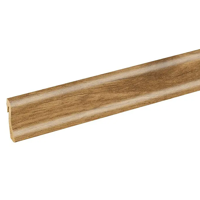 Profiles and more Plint FU18H eiken Escara - 2,4 m x 18,5 mm x 38,5 mm, Gebogen - Zijaanzicht links