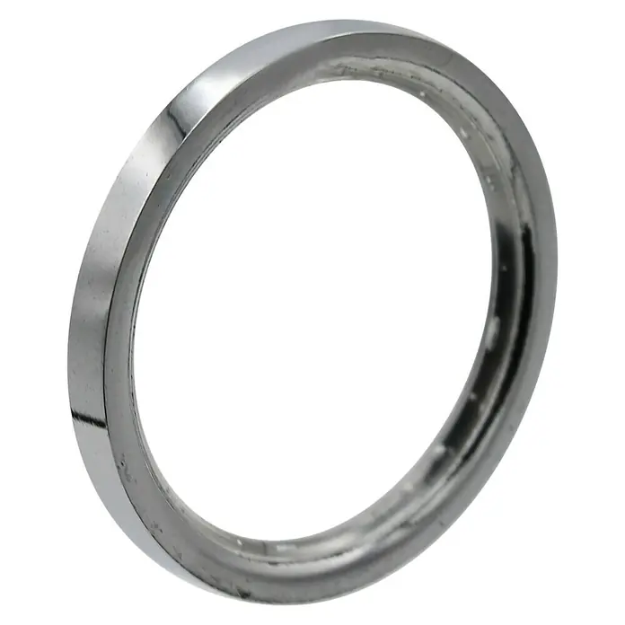 Expo Ambiente Flachring - Chrom, Geeignet für: Gardinenstangen Ø 20 mm, 10 Stk. - Vorderansicht