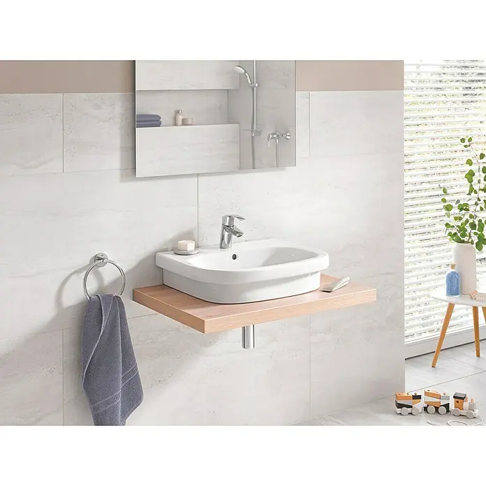 Grohe Eurosmart Waschtischarmatur S-Size - Chrom, Mit Zugstange, Energiespar-Funktion