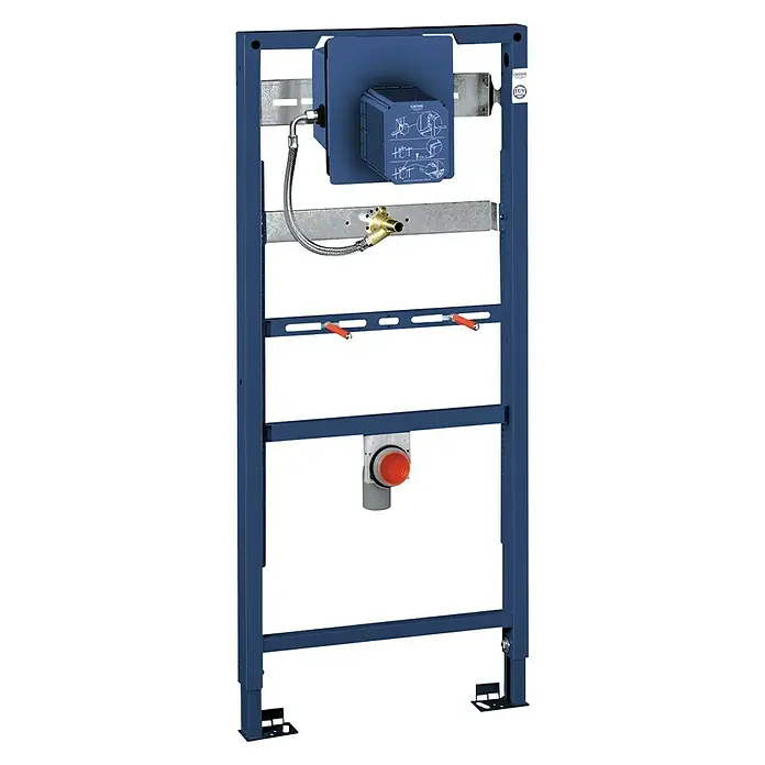 Grohe Rapid SL Urinal-Montageelement - 10 x 50 x 113 cm, Mit manueller Betätigung oder Infrarot-Elektronik, Pulverbeschichtet - Vorderansicht