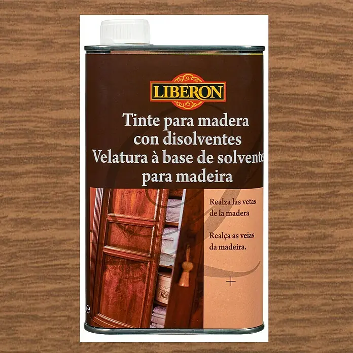 Libéron Tinte para madera con disolventes - Roble medio, 500 ml, Mate sedoso