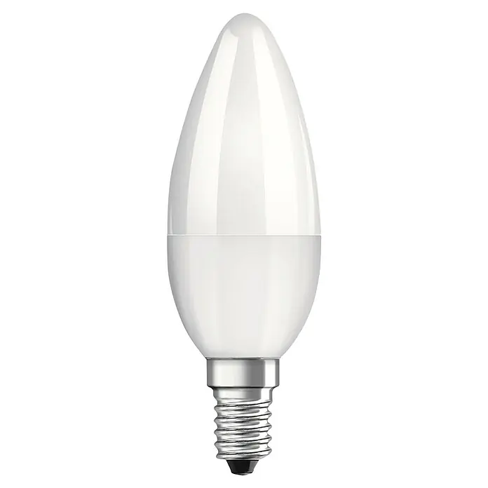 Voltolux Bombilla LED - 5,5 W, E14, Blanco cálido, Intensidad regulable, Vela