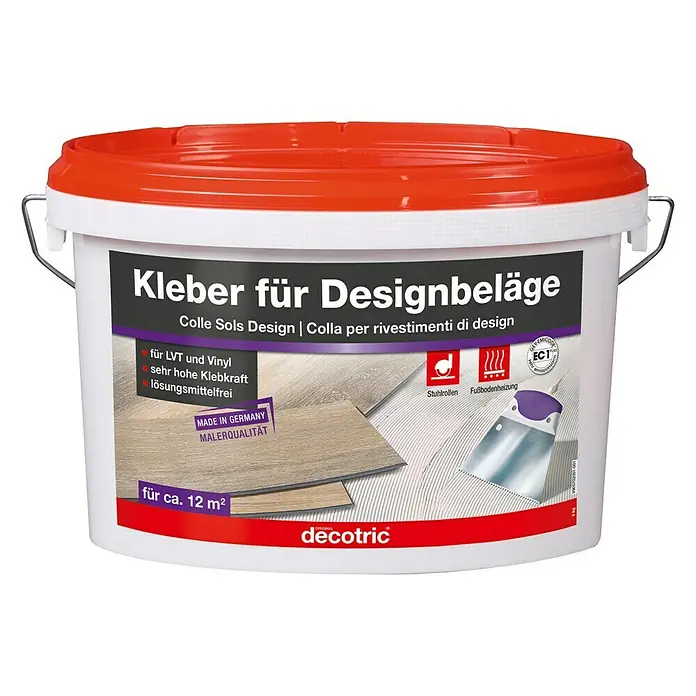 Decotric Kleber für Designbeläge - 3 kg, Gebrauchsfertig, Anwendungsbereich: Innen - Vorderansicht