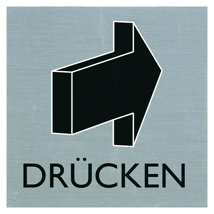 Pickup Aufkleber - Motiv: Drücken, L x B: 80 x 80 mm