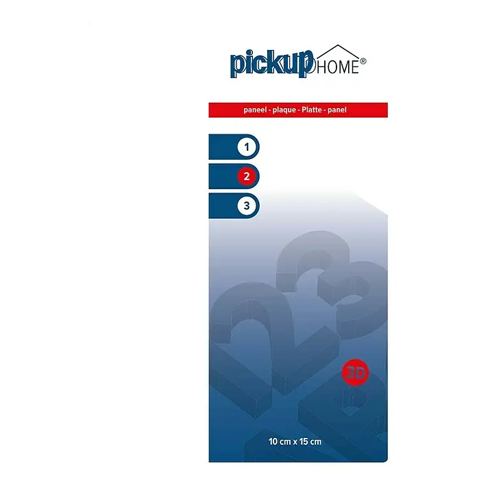 Pickup 3D Home Pločica s oznakom - D x Š: 10 x 15 cm, Bijele boje