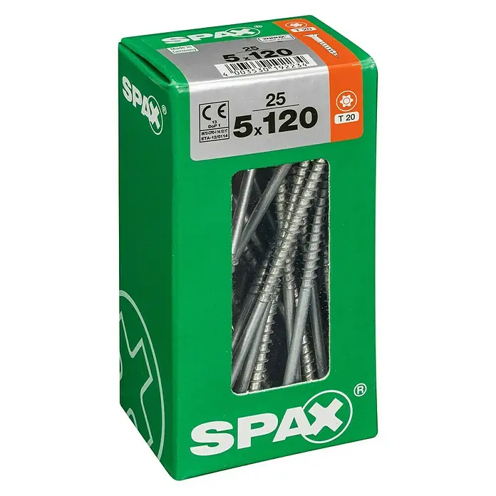 Spax Univerzalni vijak T-Star plus - Ø x D: 5 x 120 mm, Površina WIROX, T-Star plus, 25 kom - Pogled s lijeve strane