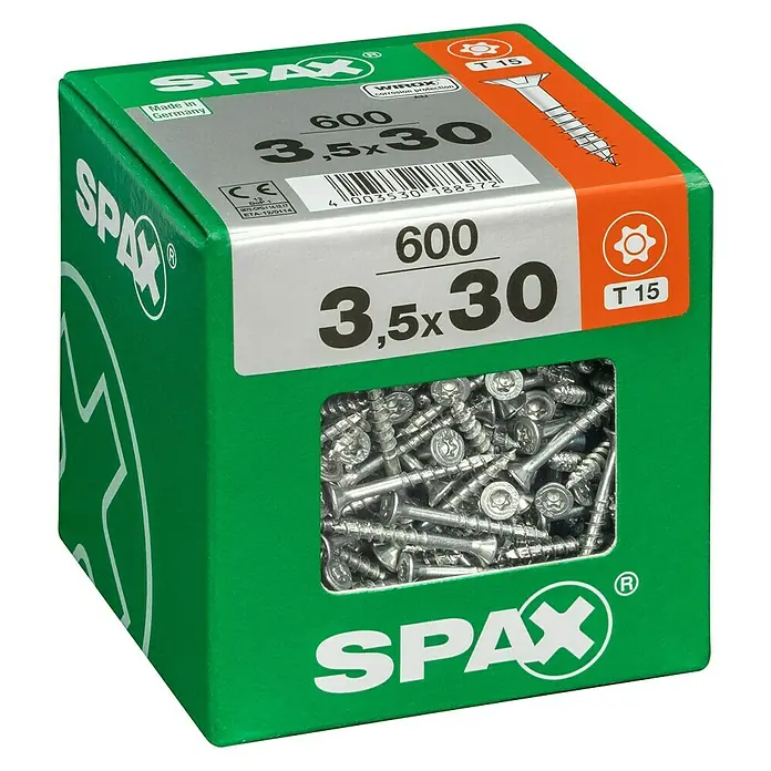 Spax Univerzalni vijak T-Star plus - Ø x D: 3,5 x 30 mm, Površina WIROX, T-Star plus, 600 kom - Pogled s lijeve strane