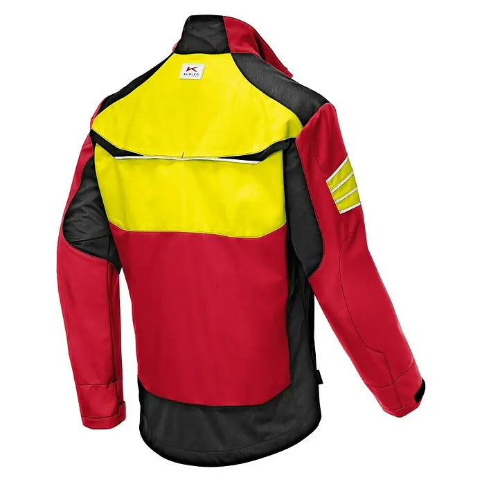Kübler Arbeitsjacke 1750 - XXL, Rot/Warngelb - Rückansicht