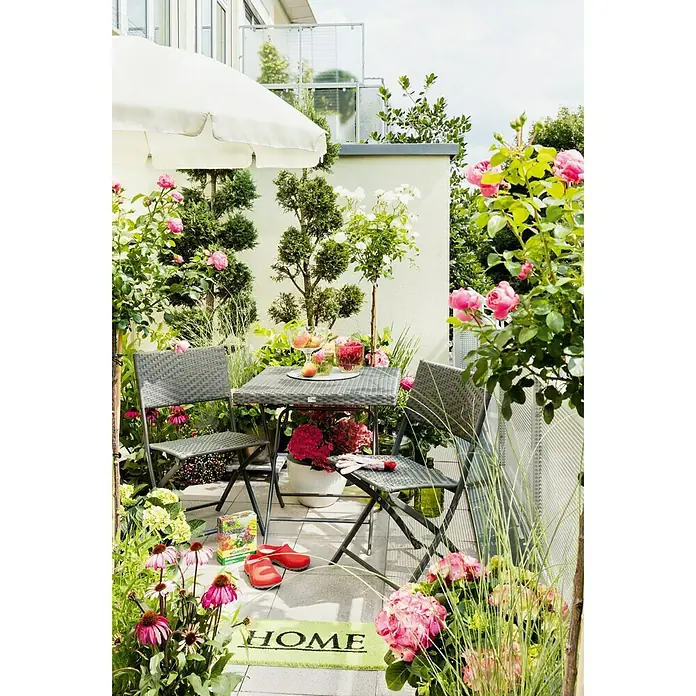 Sunfun Balkonschirm Provence II - Natur, Durchmesser: 250 cm