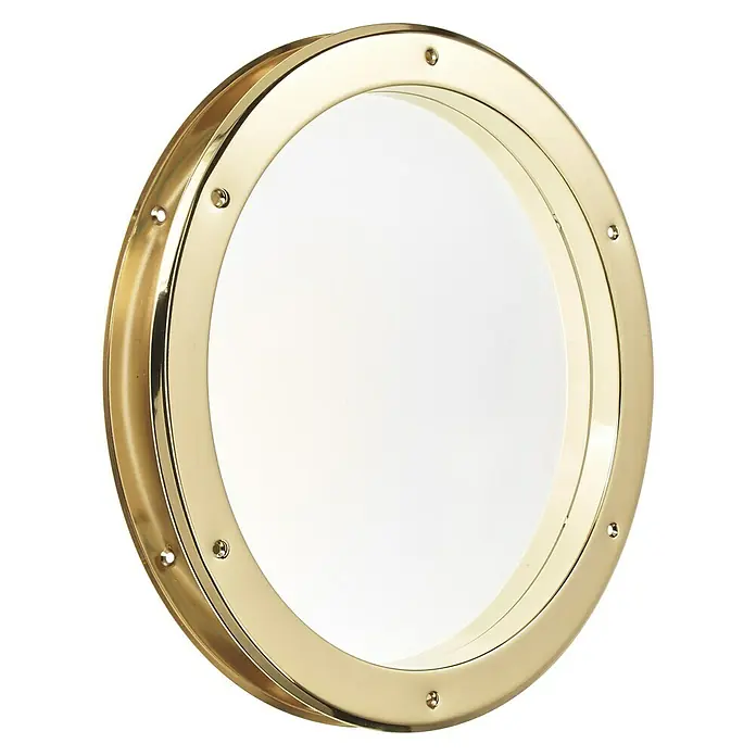 Mottez Bullauge - Metall, Gold, Verglasung: Klar, Durchmesser: 39 cm - Vorderansicht