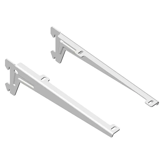 Element System Kutni nosač polica - Duljina: 23 cm, Bijele boje, Opteretivost: 55 kg, 1 par