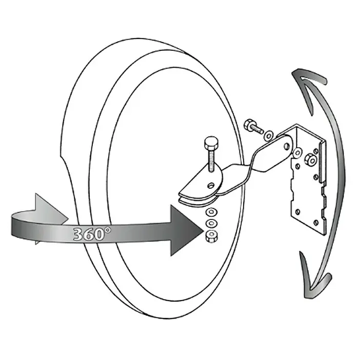Mottez Sicherheitsspiegel - Durchmesser: 40 cm