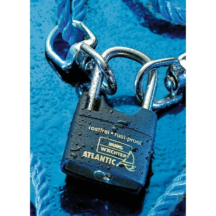 Burg-Wächter Candado Atlantik F40-45 - An x Al: 40 x 85 mm, 1 ud., Aluminio - Producto en uso