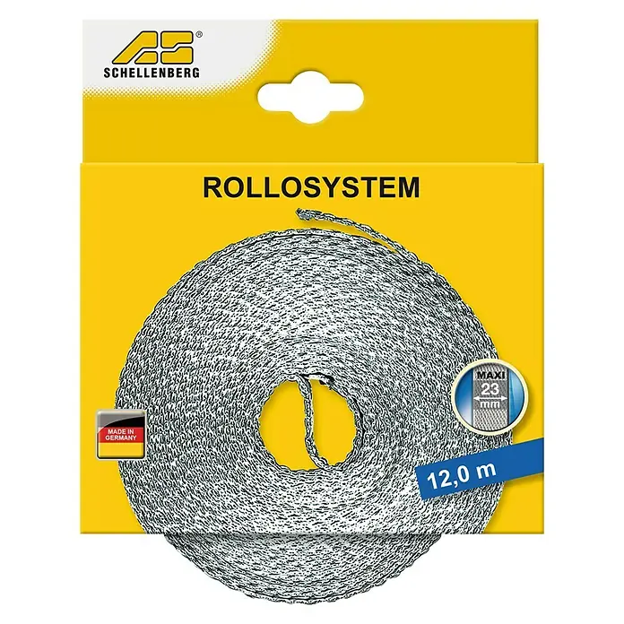 Schellenberg Cinta para persiana - Beige, Largo: 12 m, Anchura de la correa: 23 mm