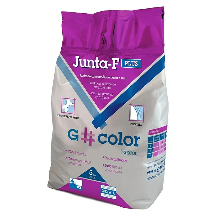 Gecol G#color Mortero para juntas Junta-F plus - Negro, 5 kg