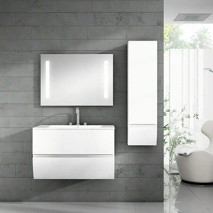 Mueble de lavabo Tina - 45 x 60 x 50 cm, Blanco