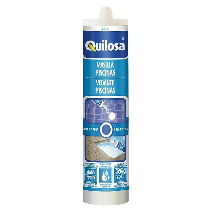 Quilosa Masilla selladora para piscinas - Azul, Contenido: 300 ml