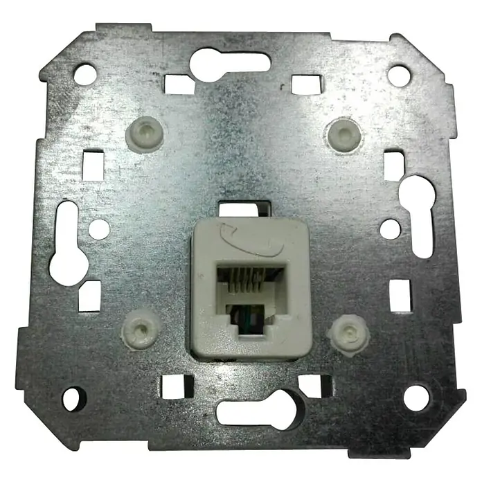 Simon Toma de teléfono RJ12 - Blanco, 1 canal, Aluminio, En pared