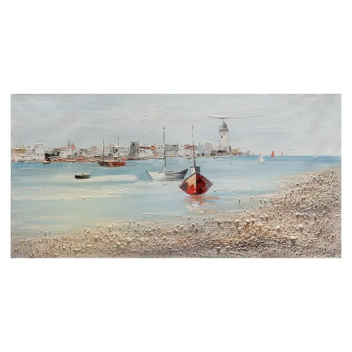 Cuadro pintado a mano Dipinto Boat on the shore - Barca en la orilla, An x Al: 120 x 60 cm