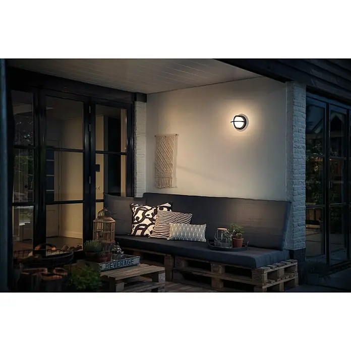 Philips Aplique exterior Astilbe - 42 W, 17,5 x 17,8 x 17,8 cm, Opal, IP44
