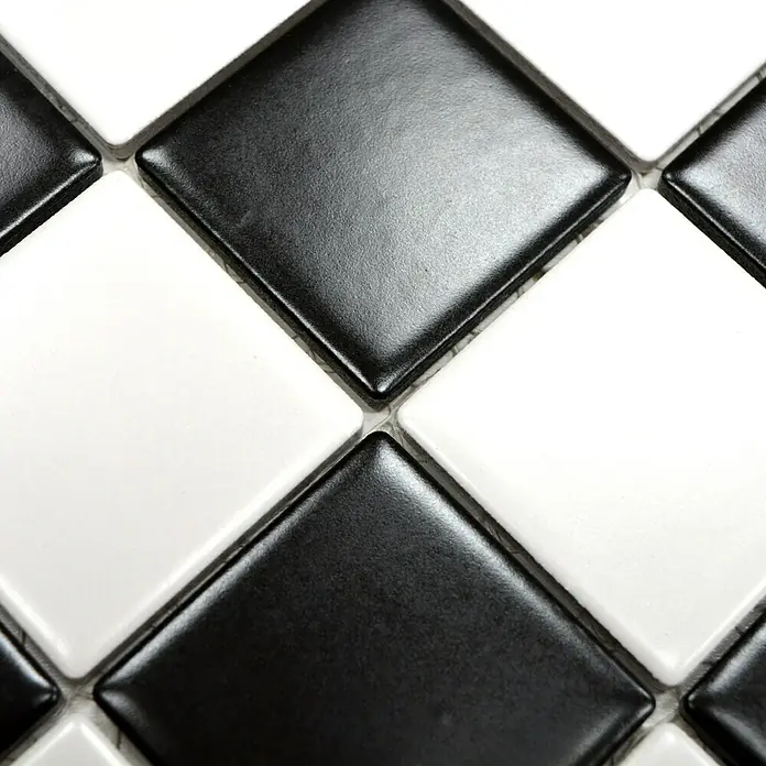 Mosaikfliese Quadrat CD 202 - 29,8 x 29,8 cm, Schwarz/Weiß, Matt - Detailaufnahme