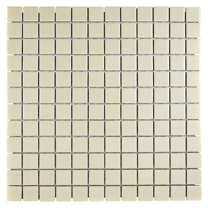 Mosaikfliese Quadrat Uni CG 174 - 29,8 x 29,8 cm, Beige, Matt - Ansicht von oben