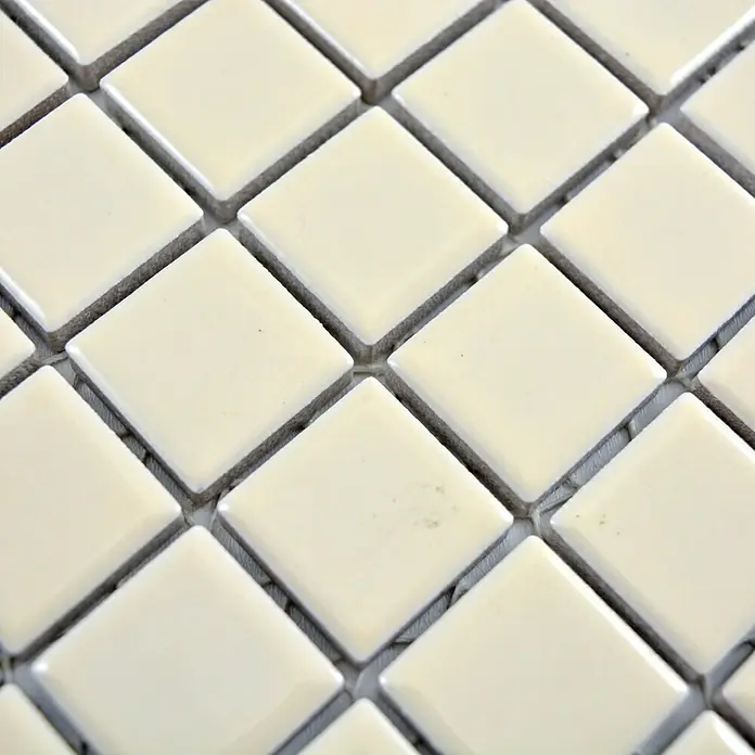 Mosaikfliese Quadrat Uni CG 174 - 29,8 x 29,8 cm, Beige, Matt - Detailaufnahme