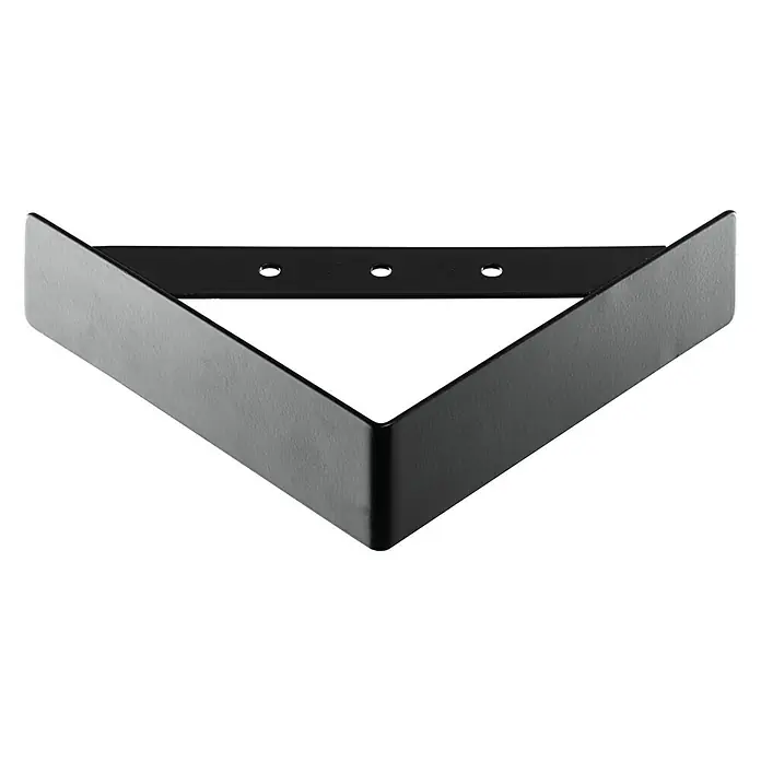 Hettich Möbelfuß Triangle - L x B x H: 45 x 150 x 150 mm, Traglast: 50 kg, Schwarz - Vorderansicht