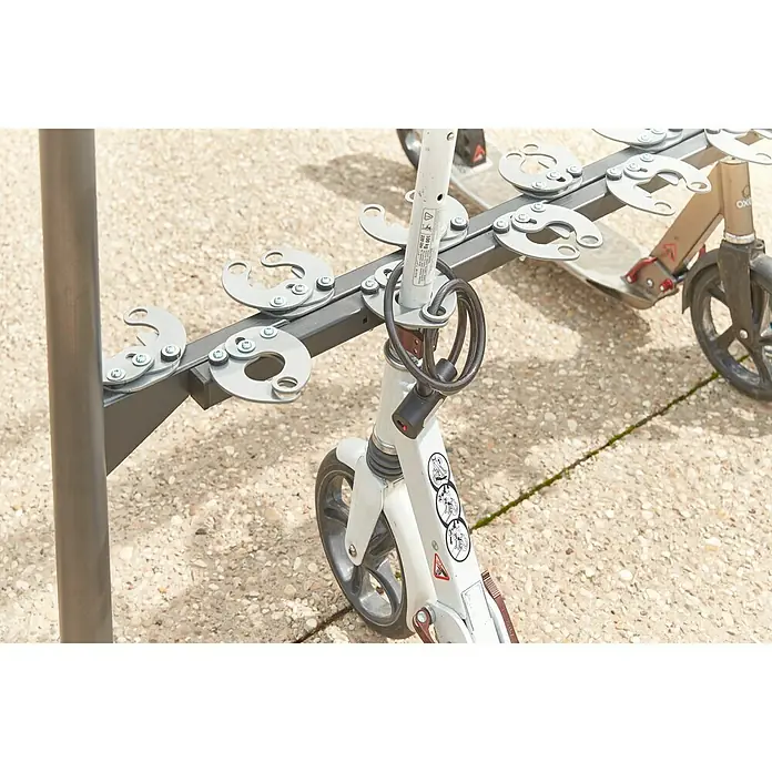 Mottez Aparcapatinetes B061C12 - L x An: 136 x 23 cm, Acero