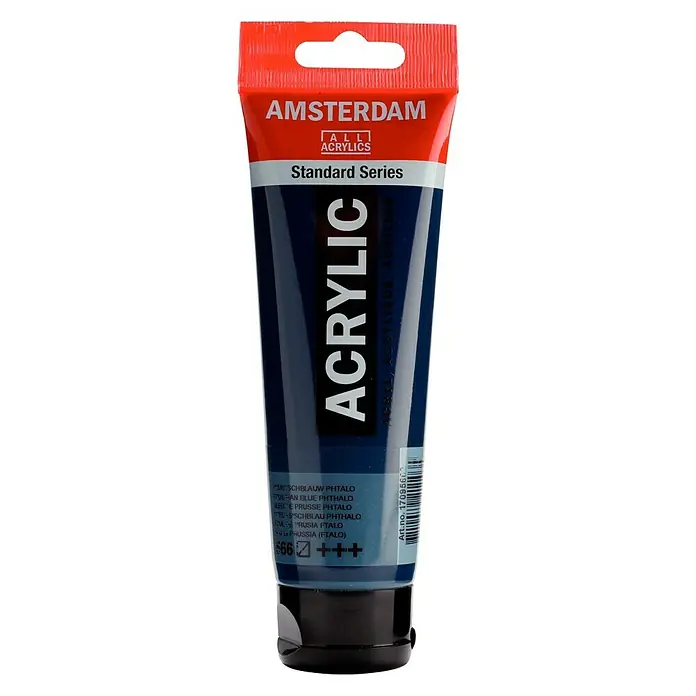 Talens Amsterdam Pintura acrílica Standard - Azul prusiano ftalo, 120 ml, Tubo