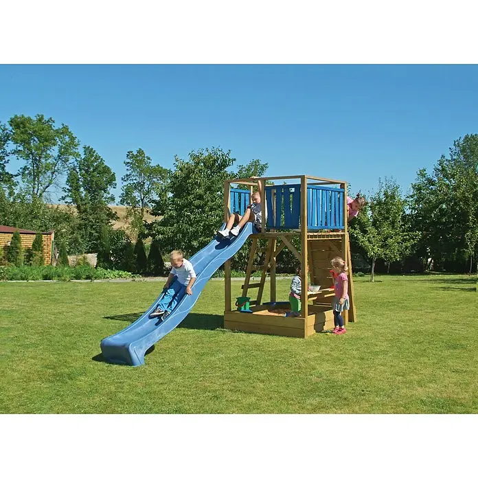 Kinderspielturm Fun - L x B x H: 430 x 160 x 220 cm - Stimmungsaufnahme