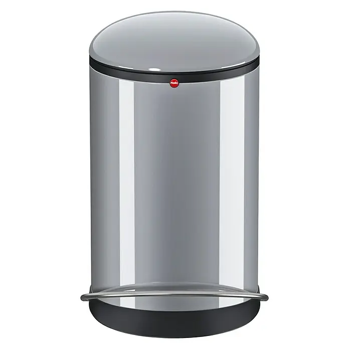 Hailo Mülleimer Harmony - M, Silber, 12 l - Vorderansicht