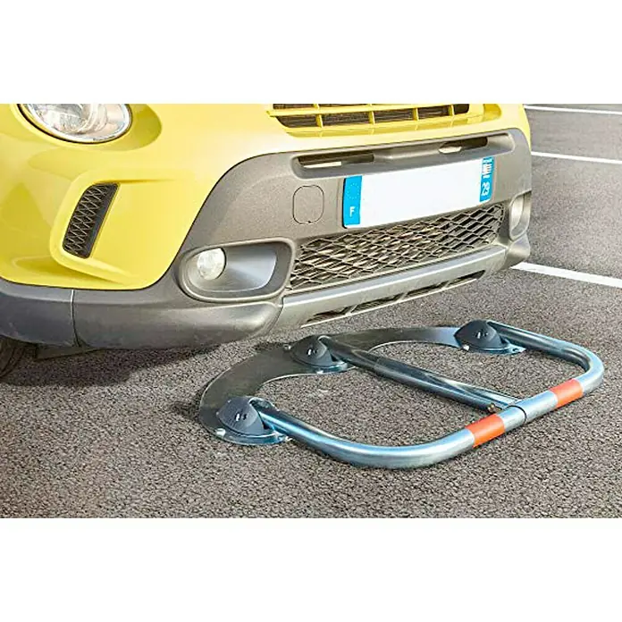 Mottez Estribo de aparcamiento B301C - Altura: 46 cm, Acero, Montaje en suelo