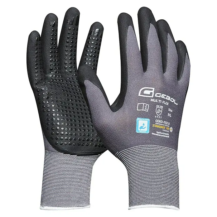 Gebol Guantes de trabajo Multi-Flex - Medida: 11, Gris
