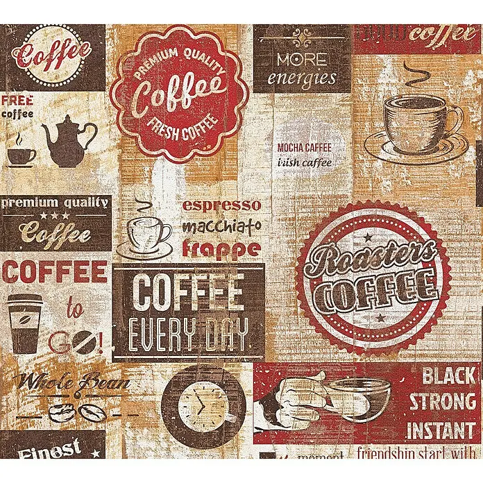 AS Creation Il Decoro Papiertapete - Beige/Rot, Motiv, 10,05 x 0,53 m - Detailaufnahme