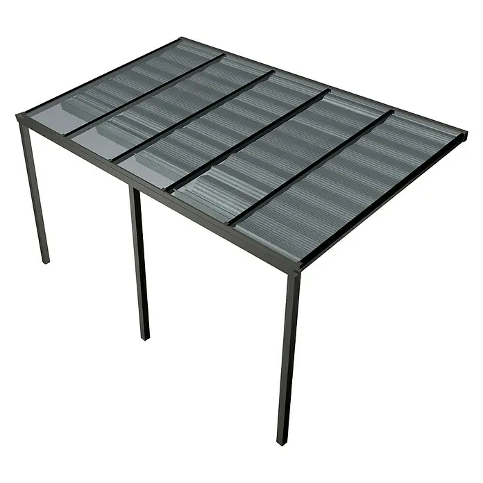 Schaduwdoek - 500 x 300 cm, Grijs/Wit, Passend bij: Terrasoverkapping Easy Edition - Top-down weergave
