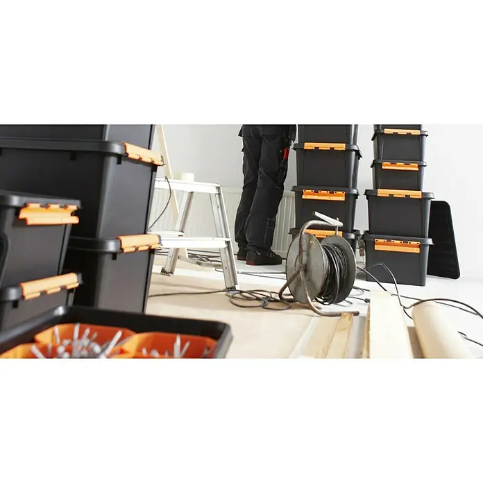 SmartStore Aufbewahrungsbox Pro - L x B x H: 59 x 39 x 34 cm, Kunststoff, Schwarz - Anwendungsbeispiel