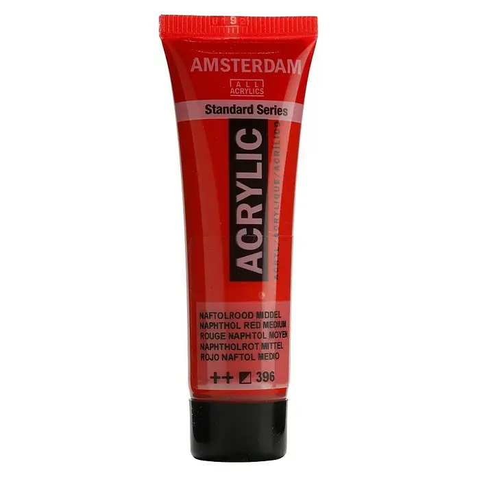 Talens Amsterdam Pintura acrílica Standard - Rojo naftol medio, 20 ml, Tubo