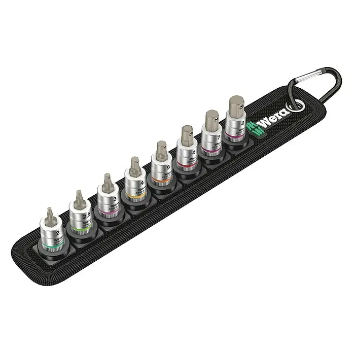 Wera Steckschlüsseleinsatz-Set Belt A 2 - Antriebsgröße: ¼″, 8 -tlg. - Vorderansicht