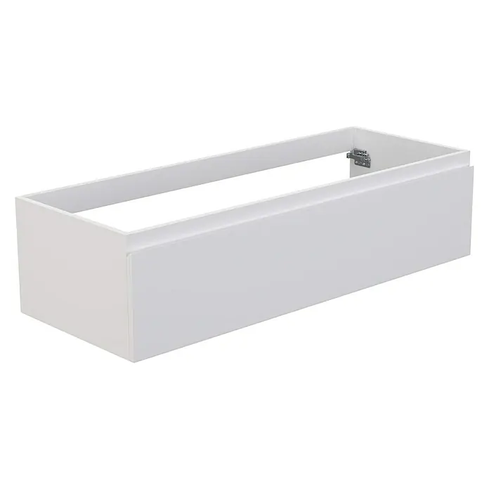 Camargue Espacio Kupaonski ormarić za nasadni umivaonik - 120 x 46 x 30 cm, 1 ladica, Gama bijela mat - Pogled sprijeda
