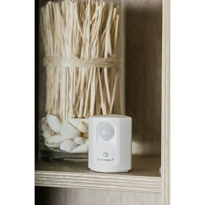 Homematic IP Funk-Bewegungsmelder HmIP-SMI - Weiß, 34 x 52 x 65 mm, Batteriebetrieben - Stimmungsaufnahme