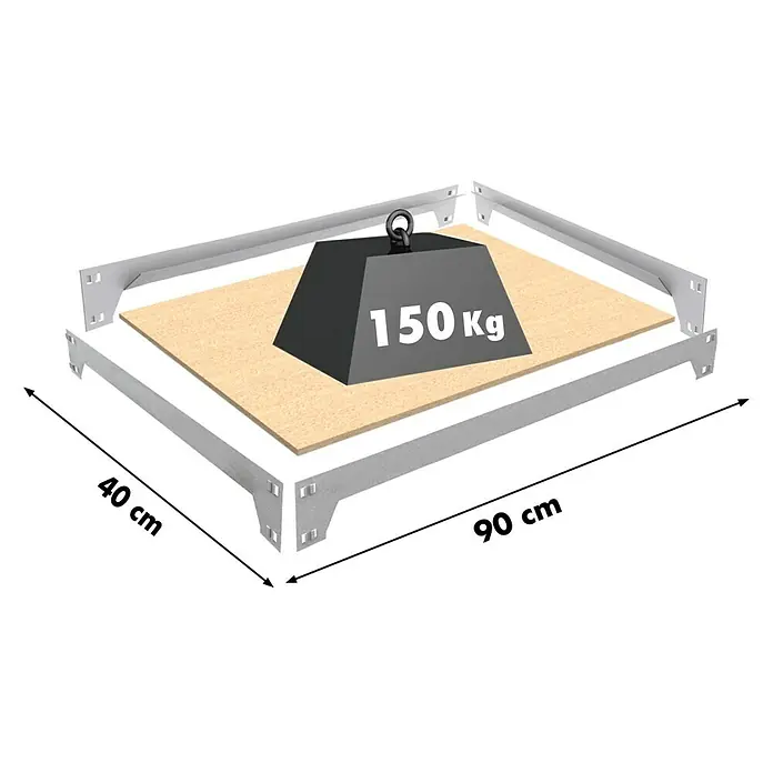 Regalux Balda adicional - L x An x Al: 90 x 40 x 1,2 cm